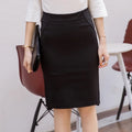 Plus Size Women's England Style Package Hip Stretch Split High Waist Pencil Skirt