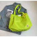 Women's Bag Casual Large Capacity Fashion Korean Version Shoulder Kawaii Bag Simple Canvas Tote Nice Bag Solid Color Girls Gift