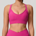 Hearuisavy High Intensity Sports Bra Women Fitness Underwear Back-Cross Anti-Shock Gym Running Yoga Bra Breathable Push Up Tops