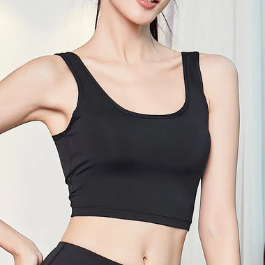 Ladies Elastic Sports Bra Yoga Vest Fashionable Ladies Sportswear Underwear Breathable Gym Workout Tank Top