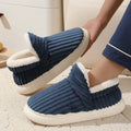 Bebealy New Winter Men Slippers Warm Cotton Shoes Men Indoor Fluffy Fuzzy Men Boots Outdoor Nonslip House Ankle Boots Shoes Men