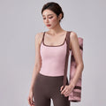 Women's Pilates Yoga Vest Push-Up Tank Top Hollow out Breathable Sports Bra Fitness Gym Yoga Vest Sexy Running Sportswear