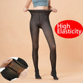 Women High Waist Pants Elastic Slim Women Thermal Leggings Winter Warm Sexy Elastic Translucent Pantyhose Female Fleece Thermal High Waist Slim Thicken Tight Pants