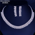 Luxury Big Butterfly Pendant Flower Crystal Bridal Jewelry Sets Women Statement Gold Color Necklace Earrings Set For Wedding