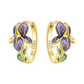 Original 2026 S925 Sterling Silver Zircon 18K Gold Lining Vintage Hoop Earrings for Women Birthday Party Wedding Gift Jewellery