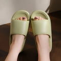 YNPO Unisex Bathroom Slippers Cloud Cushion Slides Summer Flat Sandals Thick Platform Shoes Indoor Non-Slip Couple Flip Flops