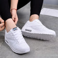 Fashion Women's Shoes High Quality Leather Casual Shoes Air Cushion Sport Running Shoe Lace Up Vulcanized Shoes Women's Sneakers