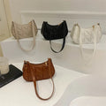 Casual Sequin Shoulder Bag Lightweight Large Capacity Chain Crossbody Bag Solid Color Female Handbag For Evening Party