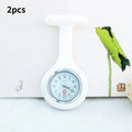 2pcs Nurse Watches for Women Men, Silicone Lapel Pin Pocket Fob Stethoscope Watch Doctor Nurse Student Graduation Gift