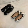 Fashion Silk Women Ballet Flats Shoes Luxury Designer Shallow Female Round Toe Butterfly-Knot Ladies Slides Shoes