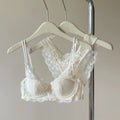 Women French Half Cup Bra Set Thin Cup Minimizer Soft Underwire Anti Sagging Side Boob Control Sexy Intimates Lingerie 32-38