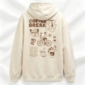 Printed patterned women's pullover sweater with hood and sweatshirt style Women Oversized Hoodie Coffee Fall/Winter collection