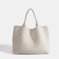 Women's Handmade Woven Tote Bag, Large Capacity Commuter Shoulder Handbag,Versatile Minimalist Elegant Underarm Bag for Everyday