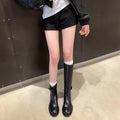 Women Boots Knee-length Detachable Double-wear Punk Leather Women Platform Boots Motorcycle Thigh-high Boots Fashion Women