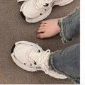 Women Luxary Chunky Sneakers Mesh Breathable Increased Internal Trainers Sports Running Casual Ladies Fitness Vulcanize Shoes