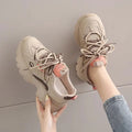 2026 Spring New Comfortable Anti Slip Women's Sports Shoes Fashion Platform Women's Sneakers Woman Shoes Lace Up Chunky Sneakers
