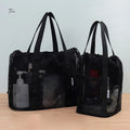 New Portable Handbag Mesh Large Capacity Bath Bag Shopping Tote Beach