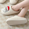 1-2Pairs Christmas Slippers Cotton House Shoes Warm Indoor Home Footwear Winter Cozy Gift for Women Men Family Holiday