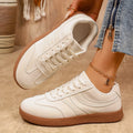 Retro Brown Platform Sneakers Women 2026 Flat Trend German Training Shoes Woman Plus Size 43 Thick Sole Vulcanize Shoes