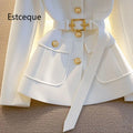 New 2025 Autumn Blazer Coat Women Long Sleeve Casual Single Breasted Elegant Office Waist Ladies Suit Jacket Outerwear