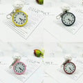 Large Dial Quartz Pocket Watches Luminous Dots Keyring Chest Watches Quartz Movement Minimalist Design Digital Hanging Watches