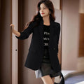 Spring Autumn Trend Double Breasted Elegant Women's Suit Forking Design Sense Ladies Small Coat
