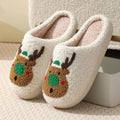 Christmas Plush Slippers Bulk Order - Winter House Shoes for Women & Couples, Cozy Non-Slip Indoor Slides with Festive Design