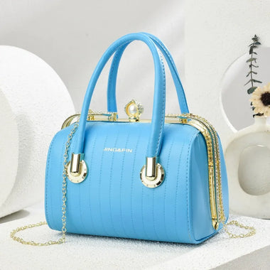 Retro Pu Leather Women's Handbag Fashion Girls Crossbody Shoulder Bag High-quality Exquisite Women's Boston Pillow Bag