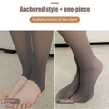 Women High Waist Pants Elastic Slim Women Thermal Leggings Winter Warm Sexy Elastic Translucent Pantyhose Female Fleece Thermal High Waist Slim Thicken Tight Pants