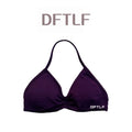 DFTLF Sports Strappy Bra Women Halter Thin Strap Seamless High Support Breathable Soft Push Up Yoga Pilates Gym Workout Fitness