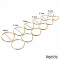 Hyperbolic Hoop Earrings Set For Women Silver Gold Color Big Small Round Circle Earring Female Trendy Party Jewelry Accessories