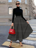 Women's A Line Skirt Casual High Waist Midi Skirt Summer Lightweight Pleated Skirt for Women Office Party Streetwear Fashion