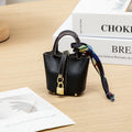 New Mini House Small Bag Leather Handheld Portable Hand Rope Bluetooth Earphone Bag Zero Wallet Multi Functional Small Bag
