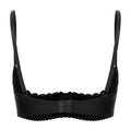 Sexy Lace Bra Women's Lingerie Underwire Half Cup Push Up Brassiere Hot Bra Underwear Bare Exposed Breast Underwire Brassiere