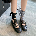 Riband Ballerinas Flats Women's Ballet Dance Shoes Round Toe Mary Janes Casual Loafers Ladies Espadrilles Designer Zapatos Mujer