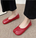 2026 New Style Tabi Ninja Shoes Women Cozy Leather Flats Split Hoof Toe Loafers Femme Mary Jeans Mocasines Ladies Ballerina Shoe