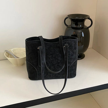 Women Tote Bag Women Large Capacity Tote Bag Vintage Washed Fabric Shoulder Bag Adjustable Strap Soft Casual Daily Work Shopping Handbags