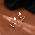 2 Pc/1 pairs Stainless Steel Piercing Screw Ball Star Ear Bone Rotating Line Wave Mini Studs Women Unusual Earrings Jewelry Gift