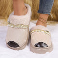 New Fashion Fluffy Platform Slippers for Women 2026 Winter Plush Warm Cotton Shoes Woman Comfort Non Slip Unisex Home Slippers