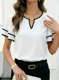Temperament Loose Woman Shirt Fashion Casual Blouse Elegant short Sleeve Woman Shirt Holiday Weekend Top