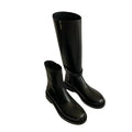 Women Boots Knee-length Detachable Double-wear Punk Leather Women Platform Boots Motorcycle Thigh-high Boots Fashion Women