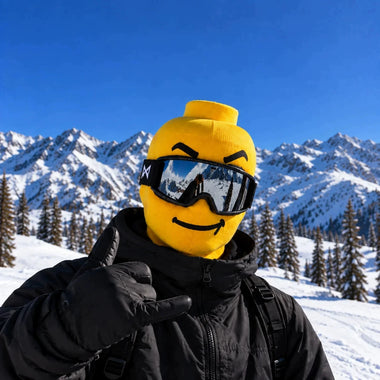 Face Snowboard Face Mask Outdoor Cycling Windproof Head Cover Toy Block Person Printed Yellow Man Mask Funny Design Baraklafa hat
