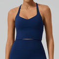 Women's Sports Hearuisavy Women's Fitness Yoga Tank Top Cross-Back Quick Dry Breathable Sports Vest Running Gym Workout Sleeveless Top Female