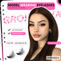 GROINNEYA Lashes Cluster Kit  DIY Lash Kit Natural & Effortless DIY Lashes Extensions for Beginners Easy to Apply Makeup