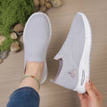 Women's Breathable  Slip-On Sneakers Comfortable Non-Slip Walking Shoes for Elderly Casual Sport Shoes