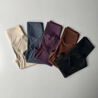 Women's Fleece Lined Workout Pants High Waisted Thermal Leggings No Front Seam for Winter Yoga Running