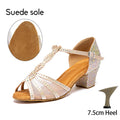 SWDZM Girls Latin Dance Shoes Tango Ballroom Shoes Ladies Girls Salsa Sandals Soft Sole Dancing Shoes for Women Dance Shoes
