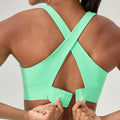 High Impact Fitness Yoga Bra Women Solid Color Soft Sports Underwear Sexy Back Breathable Gym Crop Top Female Workout Clothes