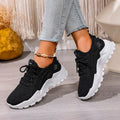 Women’s stylish, breathable, knitted sports shoes for spring and autumn. Casual, lightweight, soft-soled walking shoes