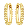 Original 2026 S925 Sterling Silver Zircon 18K Gold Lining Vintage Hoop Earrings for Women Birthday Party Wedding Gift Jewellery